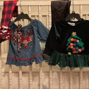 3-6 Month Marie Nicole Christmas 2-Piece Outfits